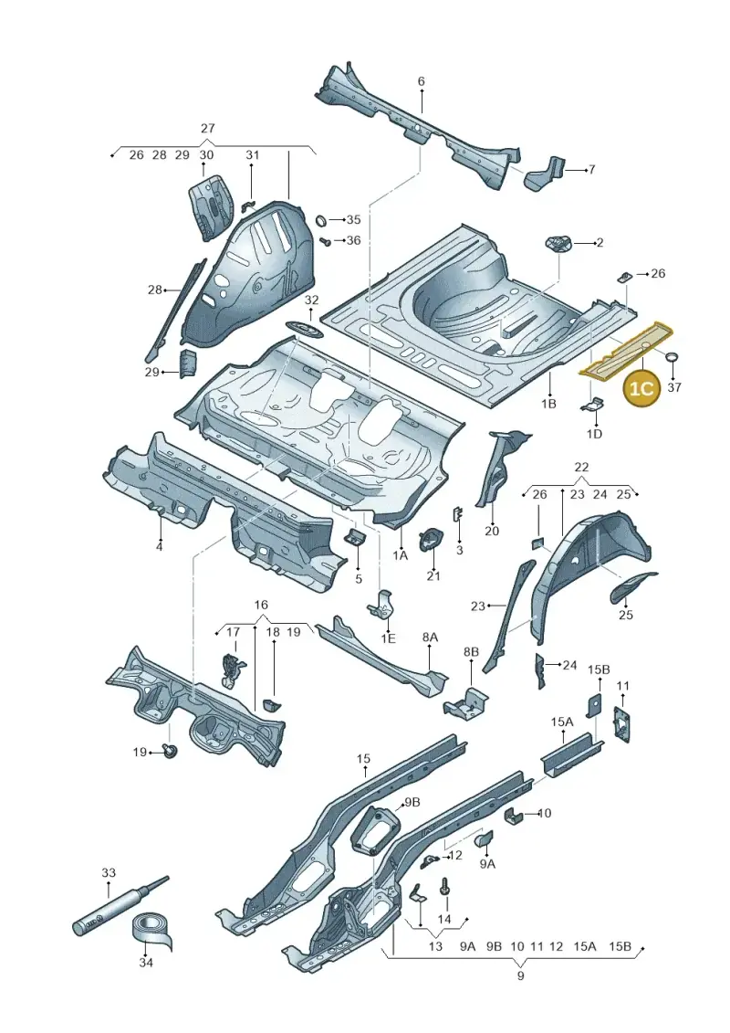 5Q0802091A — SEAT Leon ST Stylance (2016-2020) diagram 830803020, position 1C