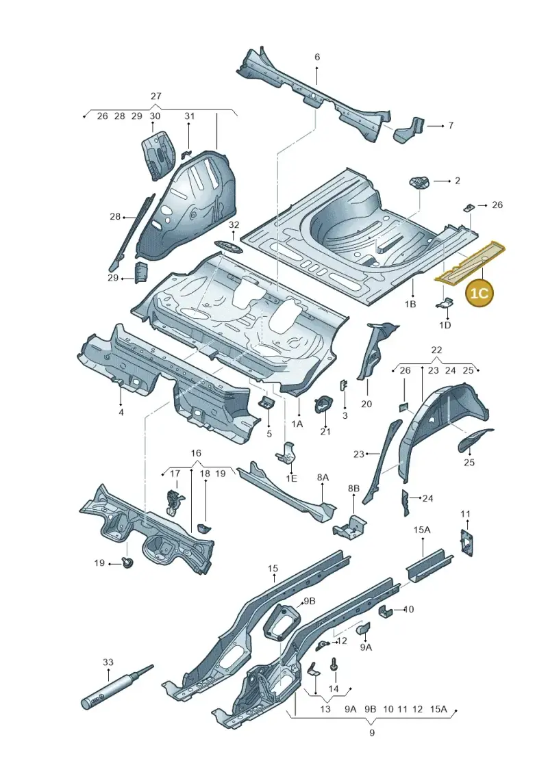 5Q0802092A — SEAT Leon ST Stylance (2012-2016) diagram 754803200, position 1C