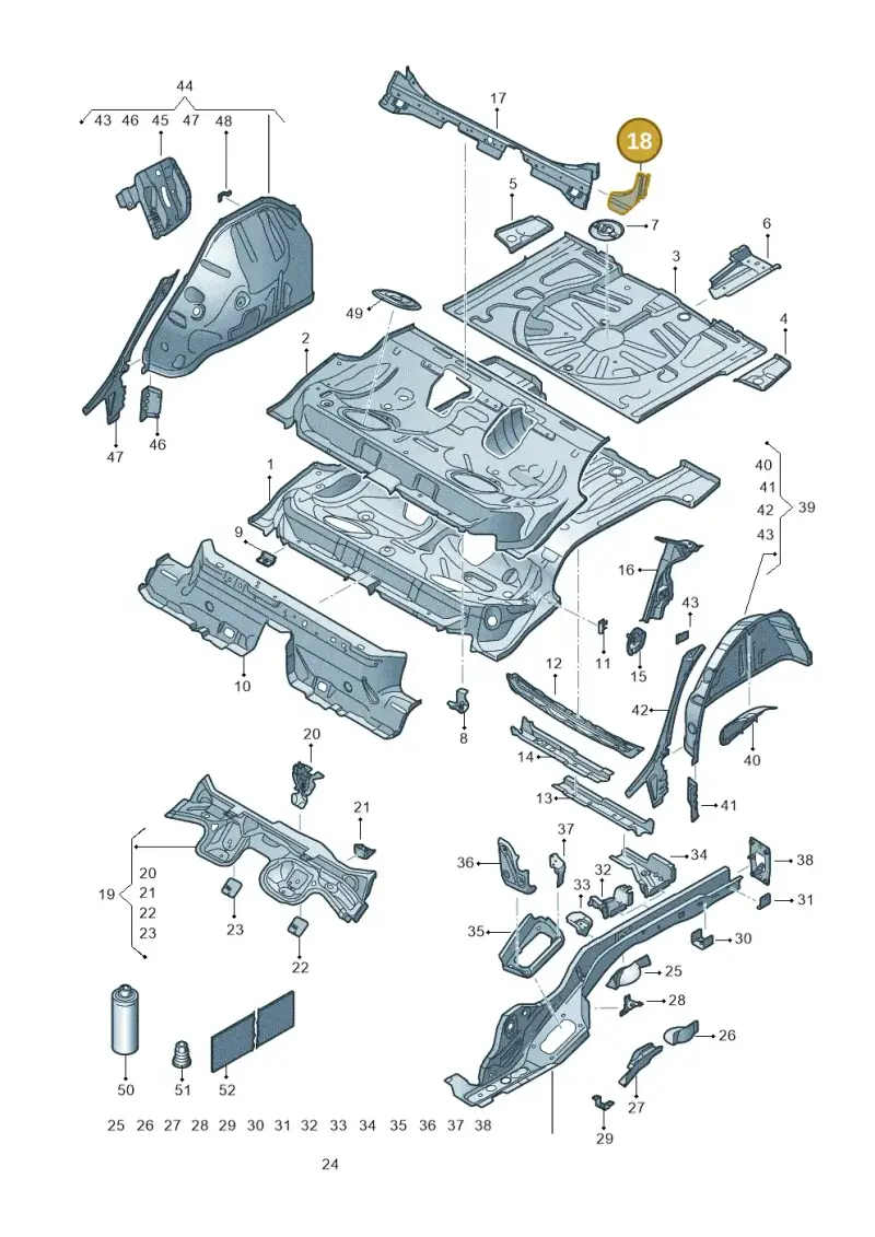 5Q0802136 — SEAT Formentor TSI CUPRA (2020-) diagram 5fn803010, position 18