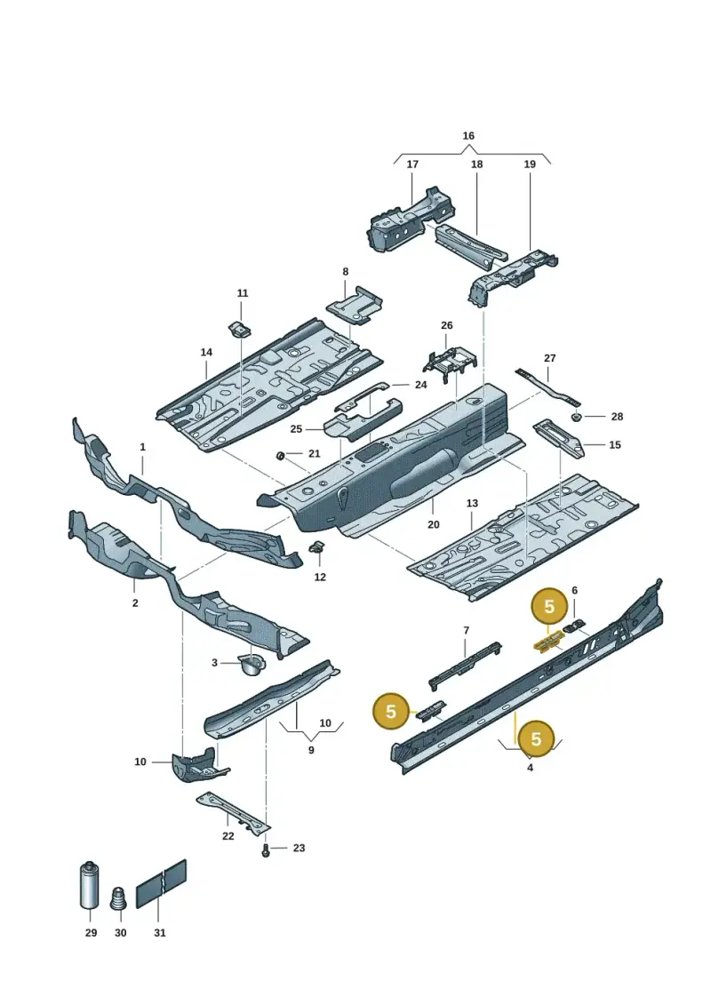 5Q0802307 — SEAT Formentor TSI CUPRA (2020-) diagram 5fn803005, position 5
