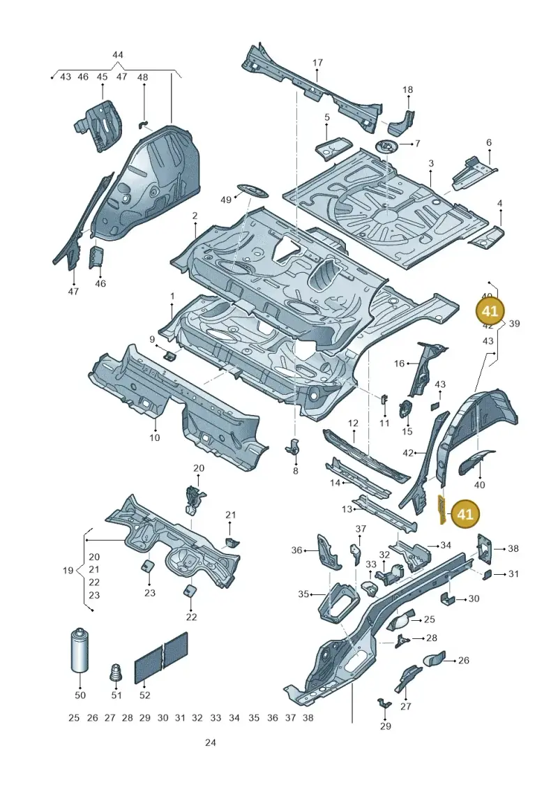 5Q0802397 — SEAT Formentor TSI CUPRA (2020-) diagram 5fn803010, position 41