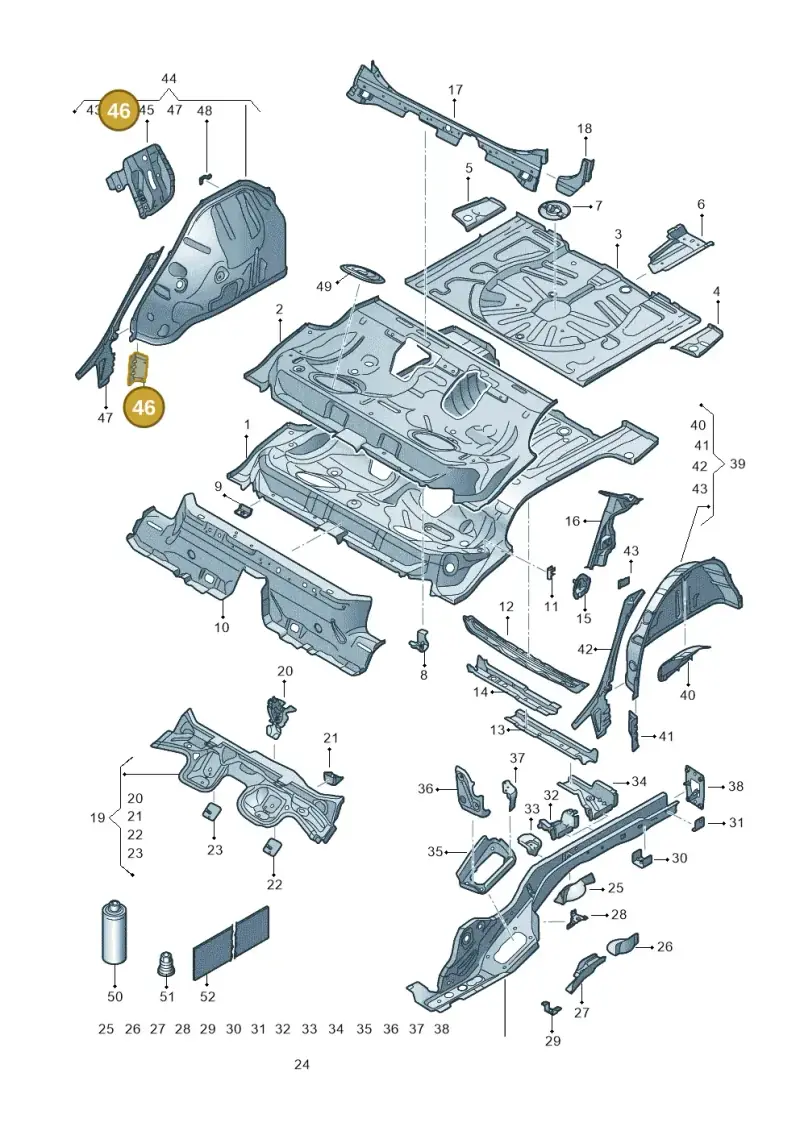 5Q0802398 — SEAT Formentor TSI CUPRA (2020-) diagram 5fn803010, position 46
