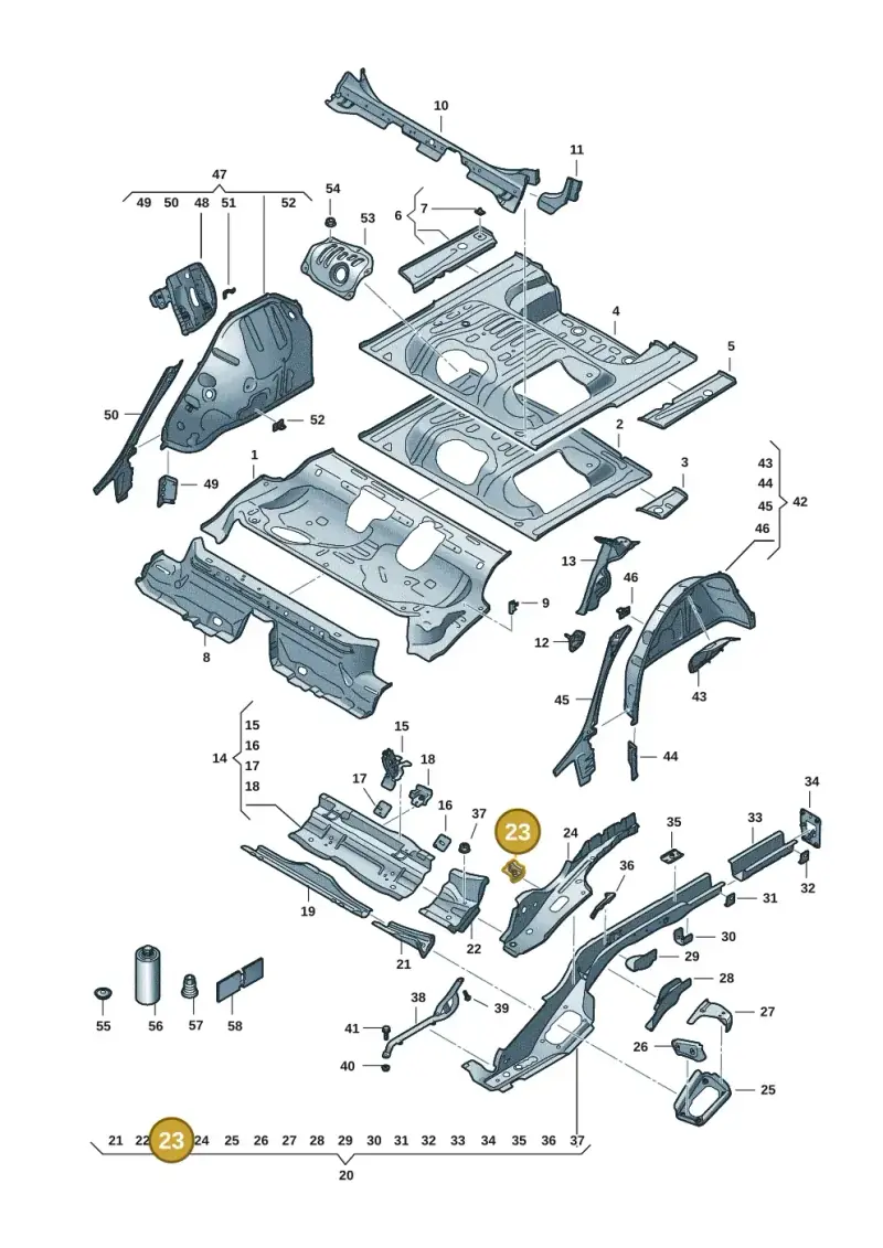 5Q0802571C — SEAT Formentor TSI CUPRA (2020-) diagram 5fn803014, position 23