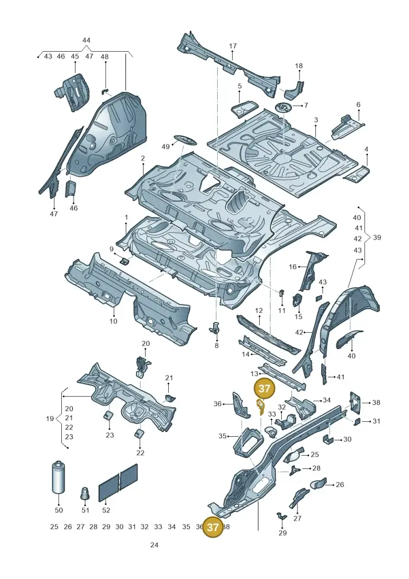 5Q0802955C — SEAT Formentor TSI CUPRA (2020-) diagram 5fn803010, position 37