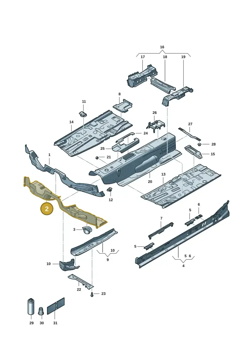 5Q0803144 — SEAT Formentor TSI CUPRA (2020-) diagram 5fn803005, position 2