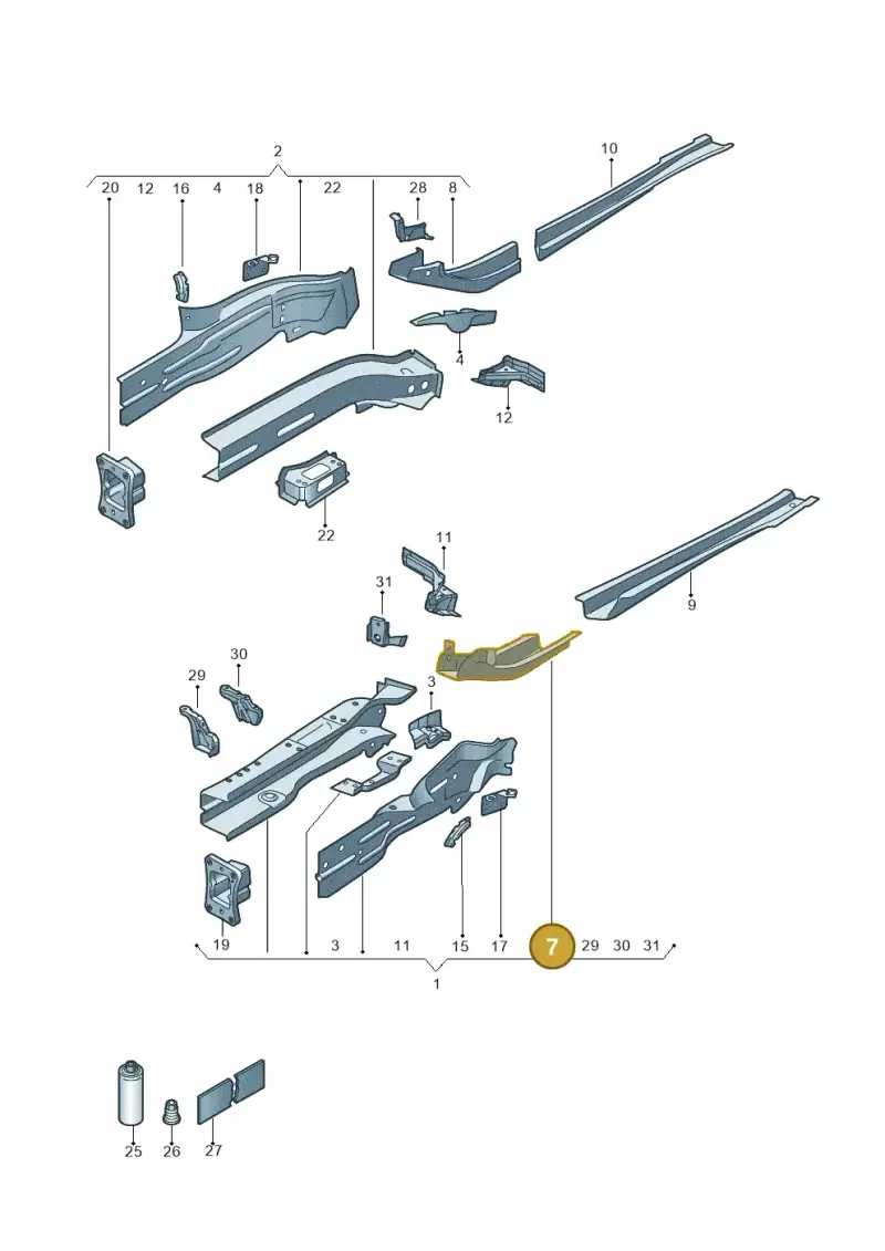 5Q0803209 — SEAT Ateca Style (2016-) diagram 884803011, position 7