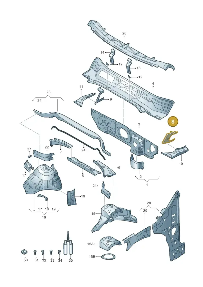 5Q0803343 — SEAT Ateca Style (2016-) diagram 893805500, position 8