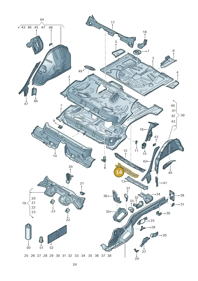 5Q0803348A — SEAT Formentor TSI CUPRA (2020-) diagram 5fn803010, position 14