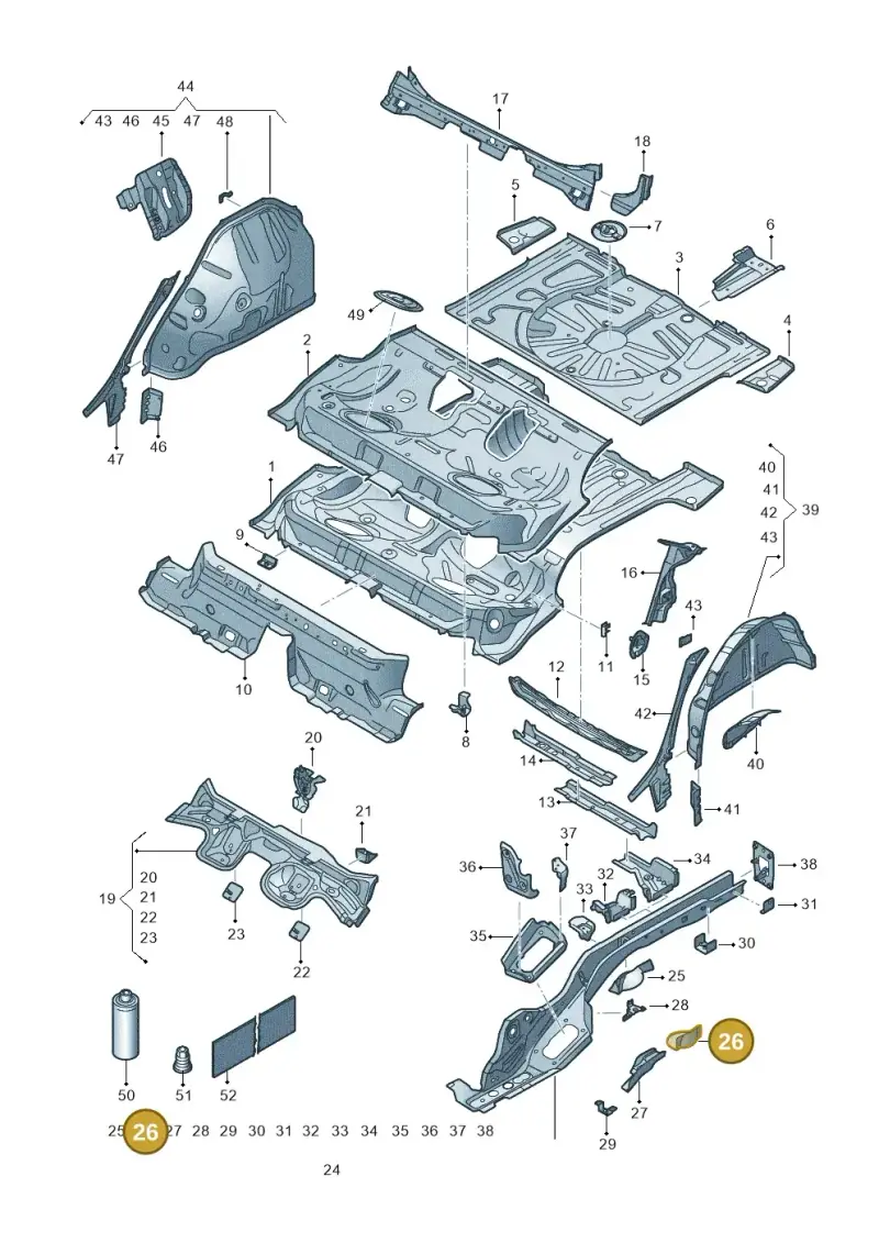 5Q0803458 — SEAT Formentor TSI CUPRA (2020-) diagram 5fn803010, position 26