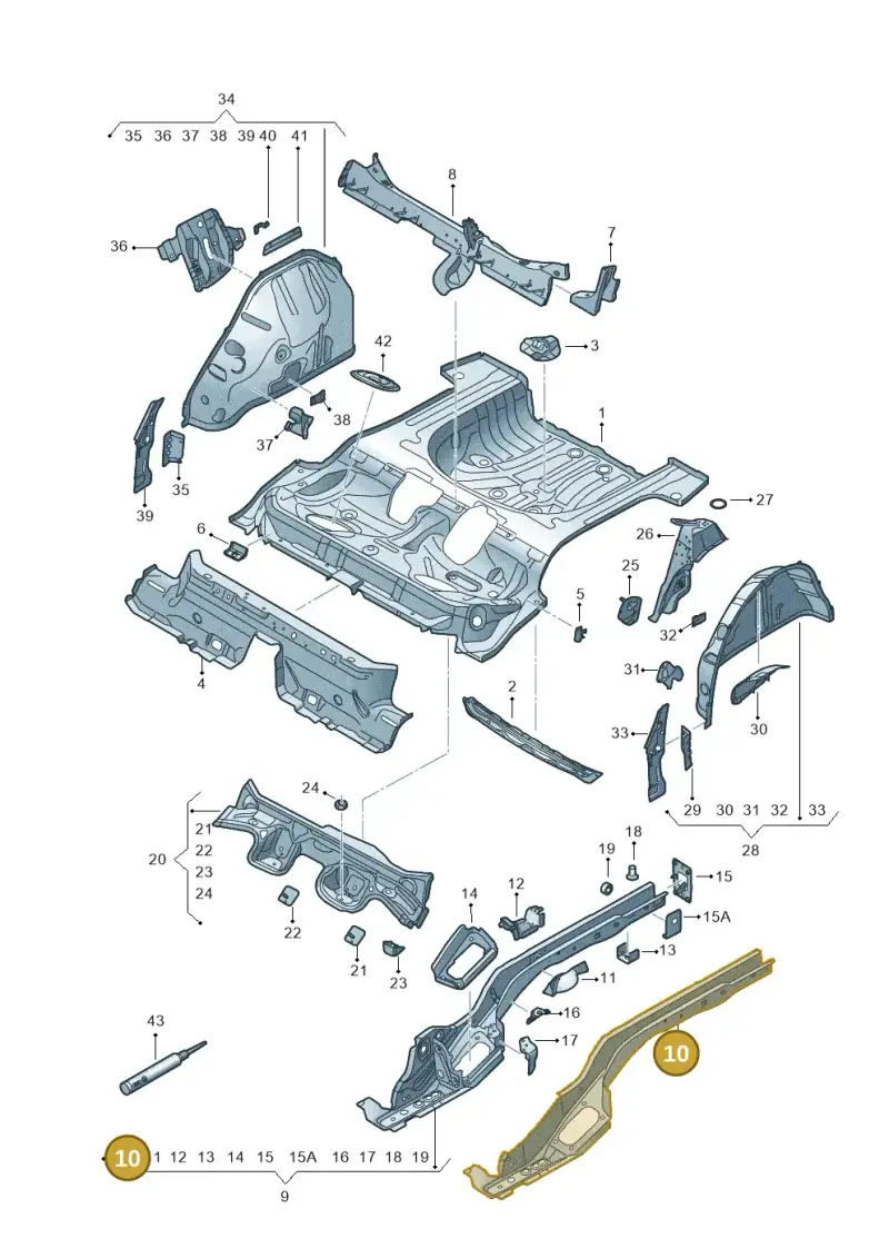 5Q0803505AQ — SEAT Ateca Style (2016-) diagram 893803100, position 10