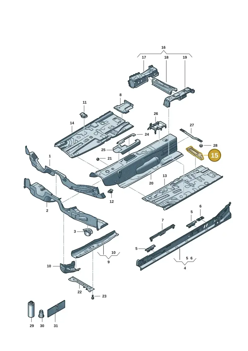 5Q0803579 — SEAT Formentor TSI CUPRA (2020-) diagram 5fn803005, position 15