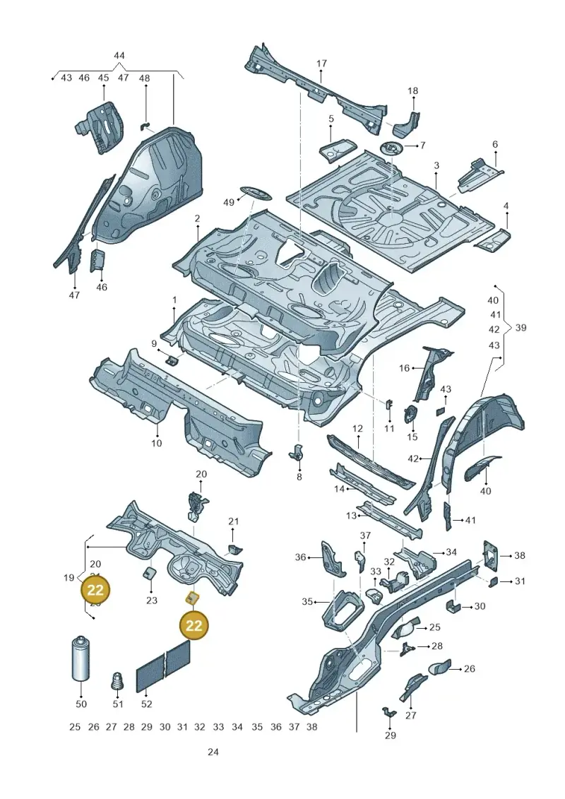 5Q0803621B — SEAT Formentor TSI CUPRA (2020-) diagram 5fn803010, position 22