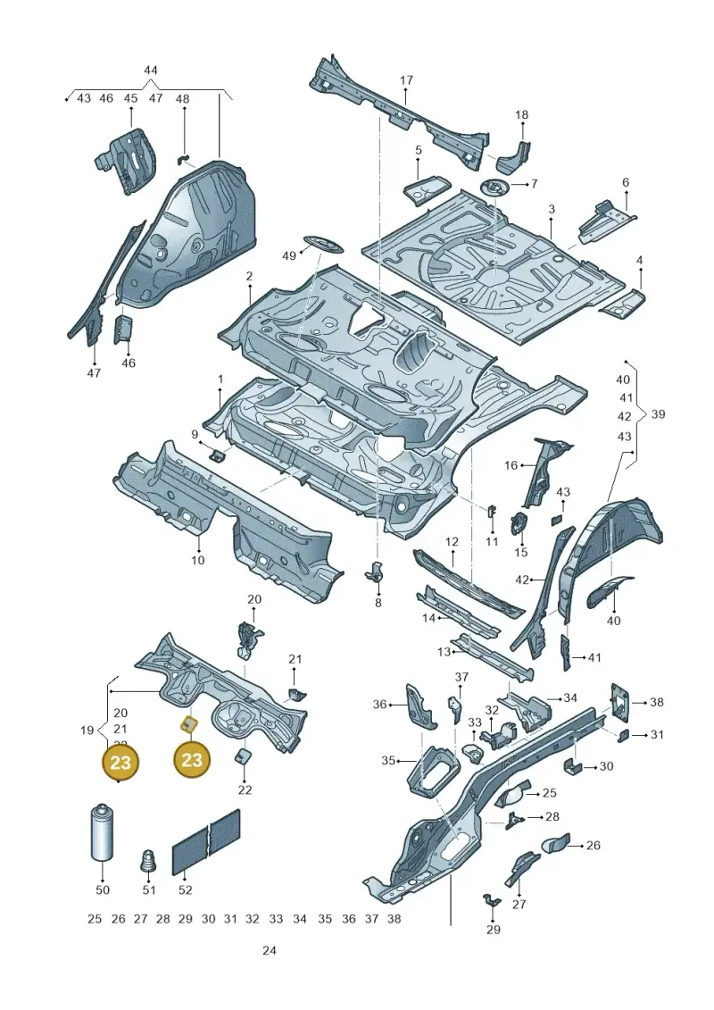 5Q0803622B — SEAT Formentor TSI CUPRA (2020-) diagram 5fn803010, position 23