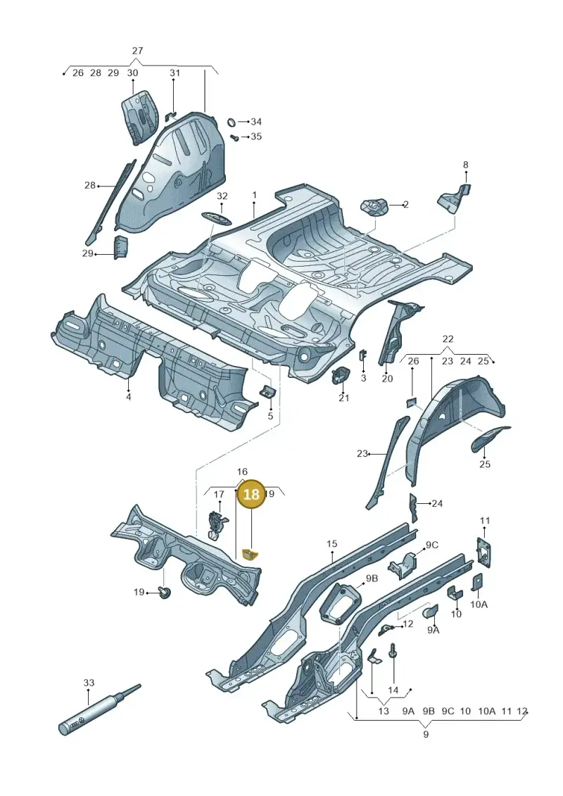 5Q0803781A — SEAT Leon ST Stylance (2016-2020) diagram 830803010, position 18