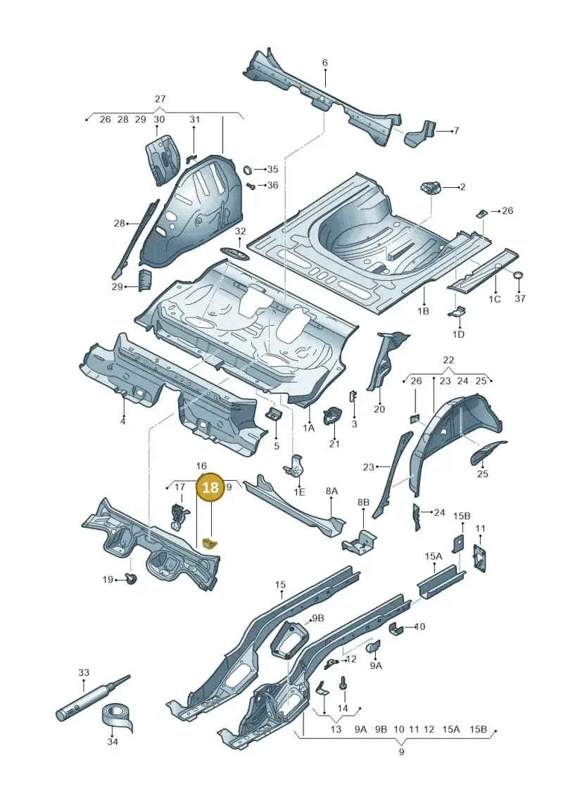 5Q0803781A — SEAT Leon ST Stylance (2016-2020) diagram 830803020, position 18
