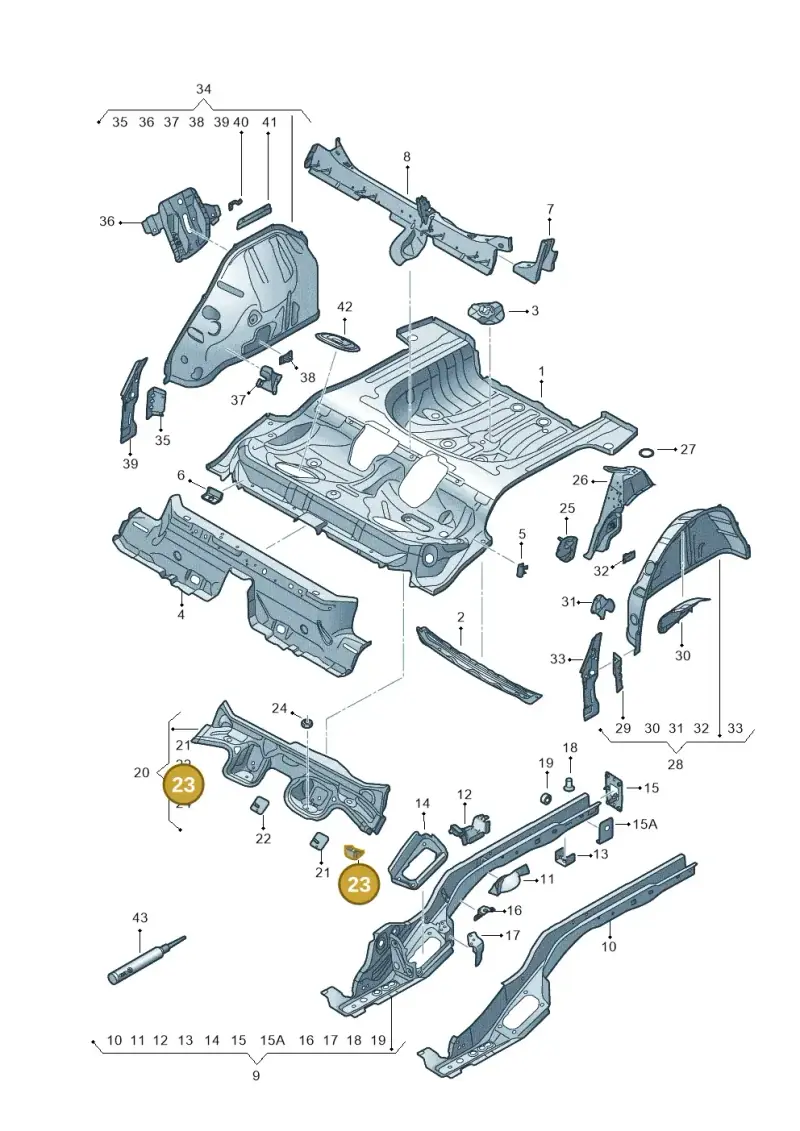 5Q0803781A — SEAT Ateca Style (2016-) diagram 893803100, position 23
