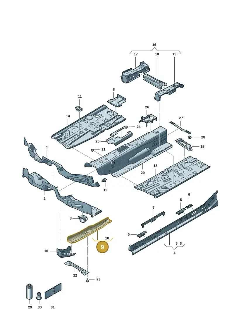 5Q0803803A — SEAT Formentor TSI CUPRA (2020-) diagram 5fn803005, position 9