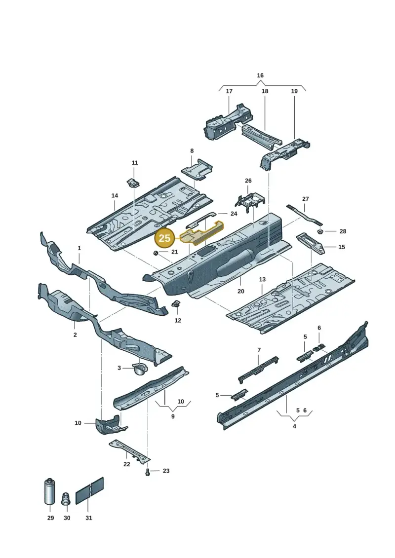 5Q0803806A — SEAT Formentor TSI CUPRA (2020-) diagram 5fn803005, position 25