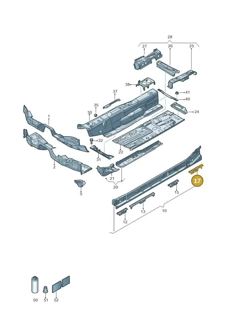 5Q0804243A — SEAT Ateca Style (2016-) diagram 827803015, position 17