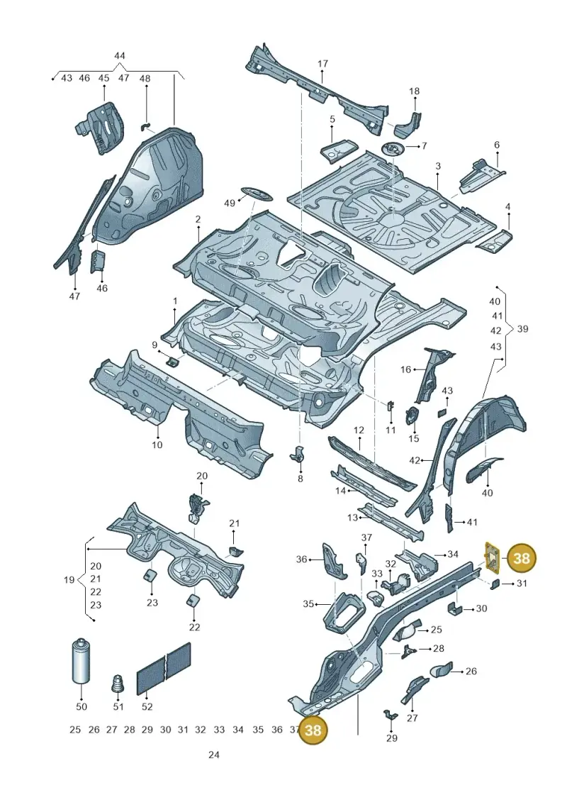 5Q0804474A — SEAT Formentor TSI CUPRA (2020-) diagram 5fn803010, position 38