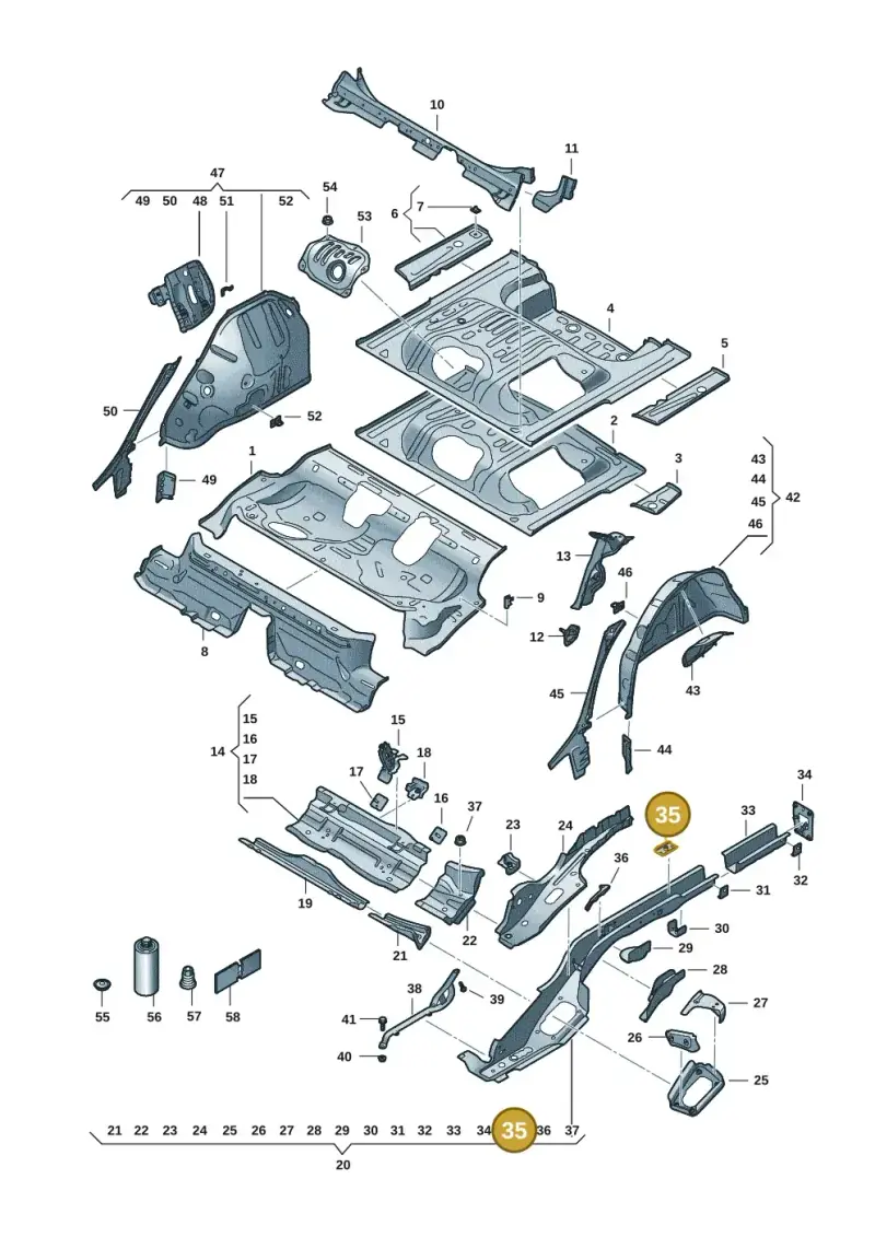 5Q0804548 — SEAT Formentor TSI CUPRA (2020-) diagram 5fn803014, position 35