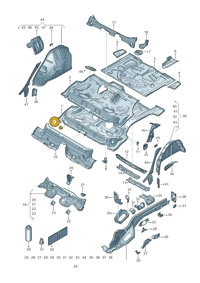 5Q0804866 — SEAT Formentor TSI CUPRA (2020-) diagram 5fn803010, position 9