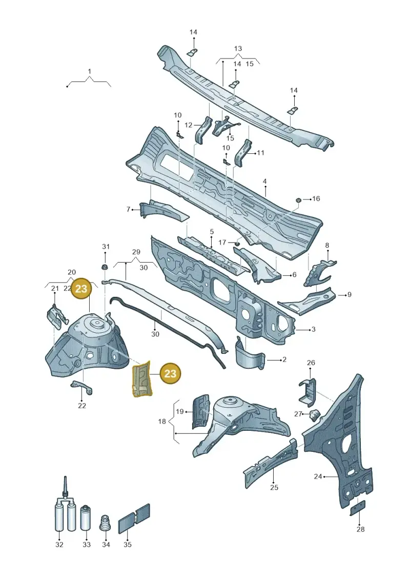 5Q0805078C — SEAT Formentor TSI CUPRA (2020-) diagram 5fn805050, position 23