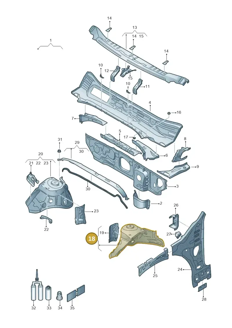 5Q0805115D — SEAT Leon style (2019-) diagram 5fn805050, position 18