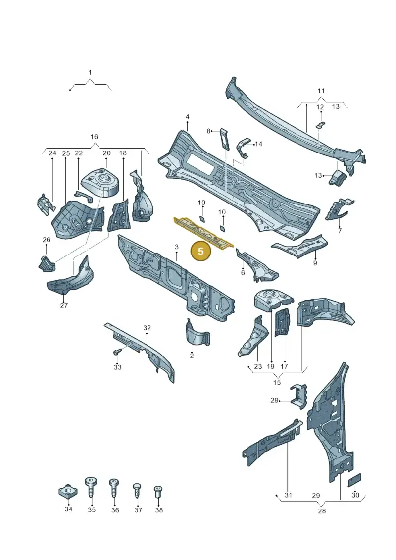 5Q0805277 — SEAT Tarraco FR (2018-2024) diagram 591805050, position 5