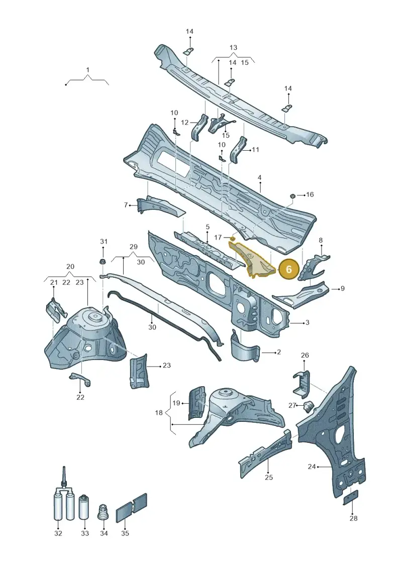 5Q0805397B — SEAT Formentor TSI CUPRA (2020-) diagram 5fn805050, position 6