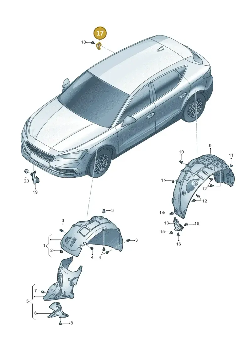 5Q0810988A — SEAT Formentor TSI CUPRA (2020-) diagram 5fn821050, position 17