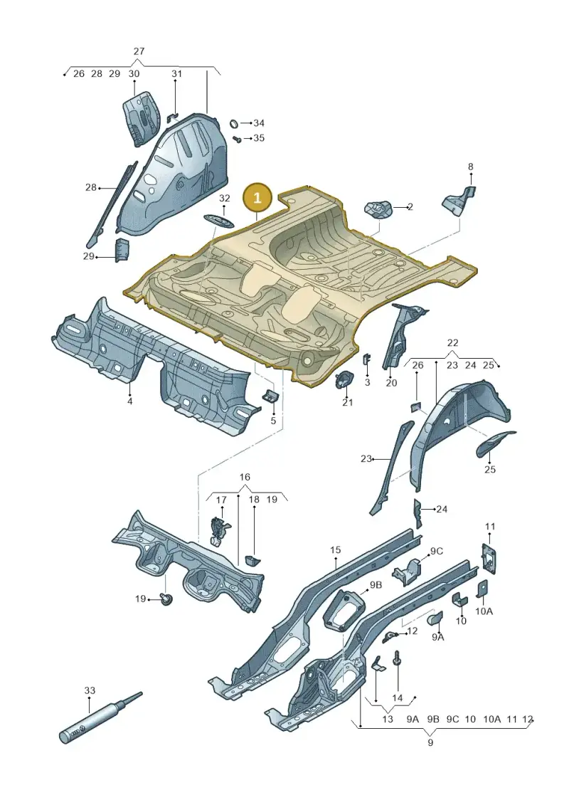 5Q0813115 — SEAT Leon ST Stylance (2016-2020) diagram 830803010, position 1