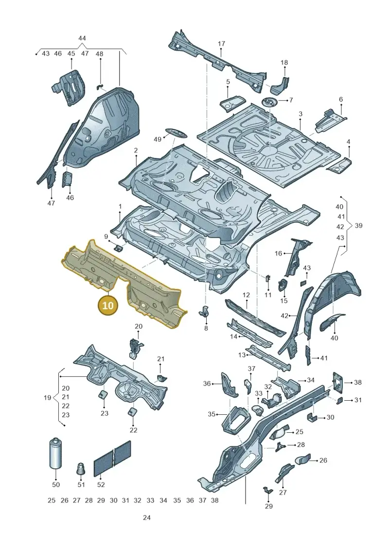 5Q0813147 — SEAT Formentor TSI CUPRA (2020-) diagram 5fn803010, position 10