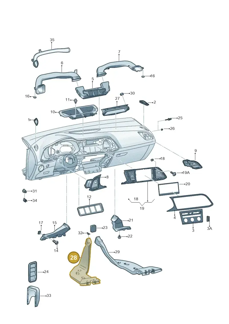 5Q0819805C — SEAT Leon ST Stylance (2016-2020) diagram 830819030, position 28