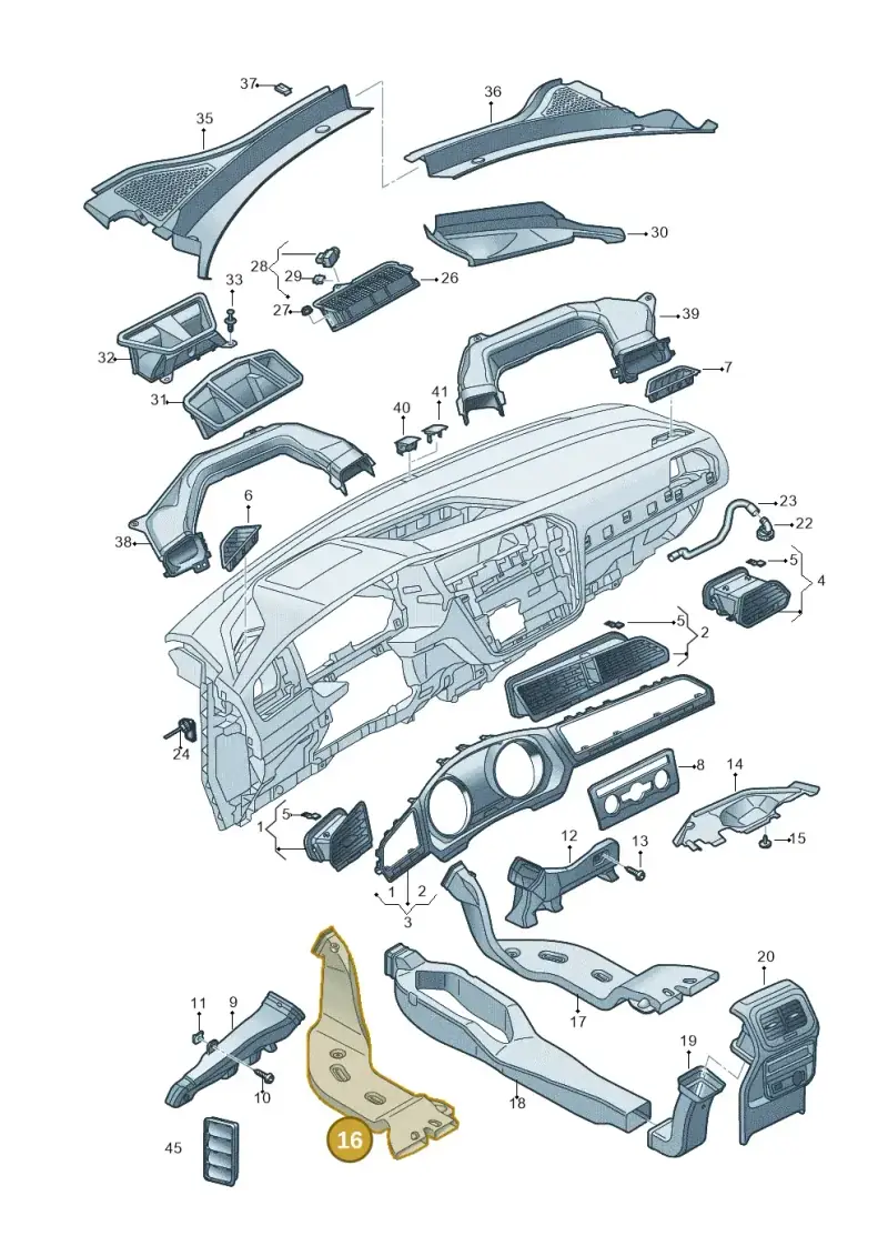 5Q0819805D — SEAT Tarraco FR (2018-2024) diagram 884819300, position 16