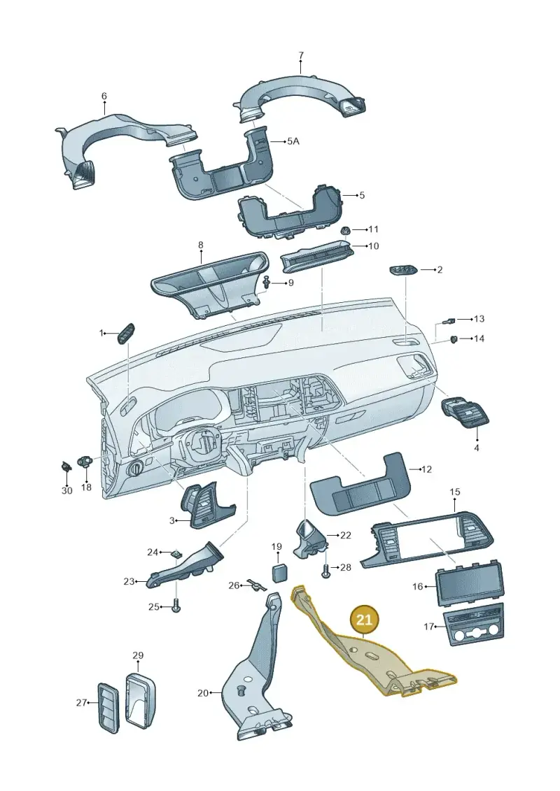 5Q0819806F — SEAT Ateca Style (2016-) diagram 893819300, position 21