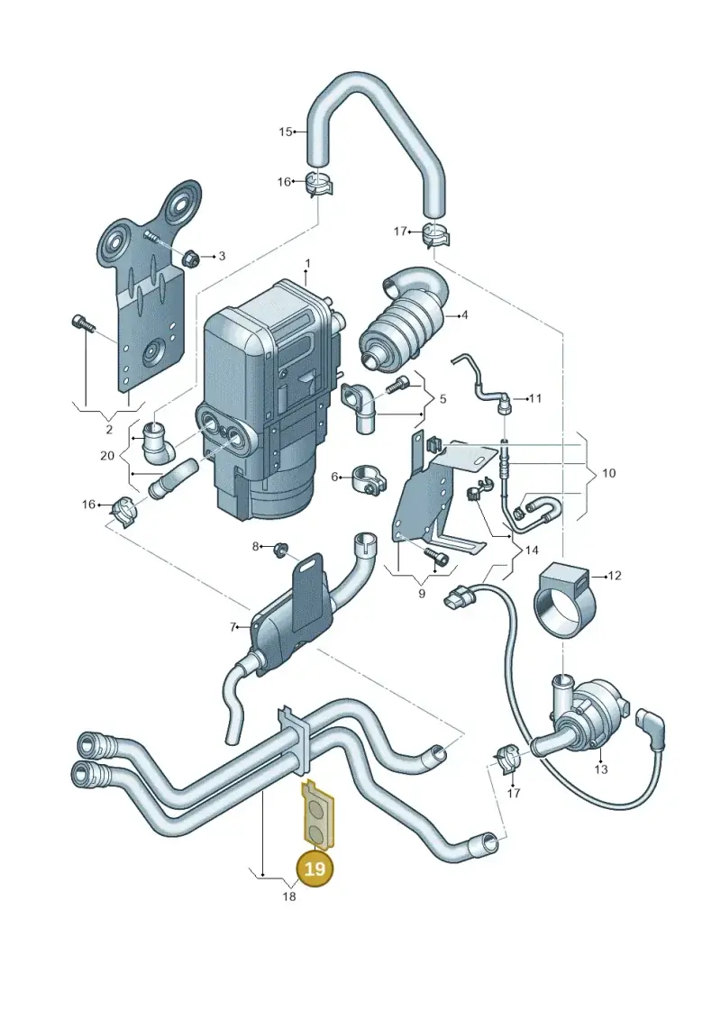 5Q0820495A — SEAT Formentor TSI CUPRA (2020-) diagram 746819700, position 19