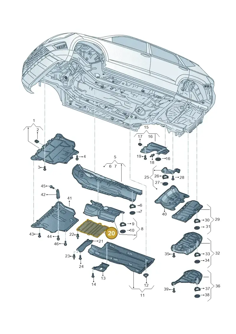 5Q0825229C — SEAT Ateca Style (2016-) diagram 893825000, position 20