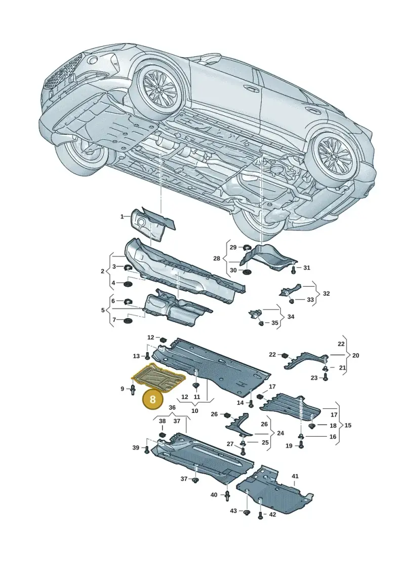 5Q0825230K — SEAT Formentor TSI CUPRA (2020-) diagram 5ff825010, position 8