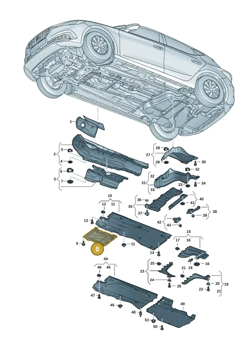 5Q0825230K — SEAT Leon style (2019-) diagram 5fn825010, position 8