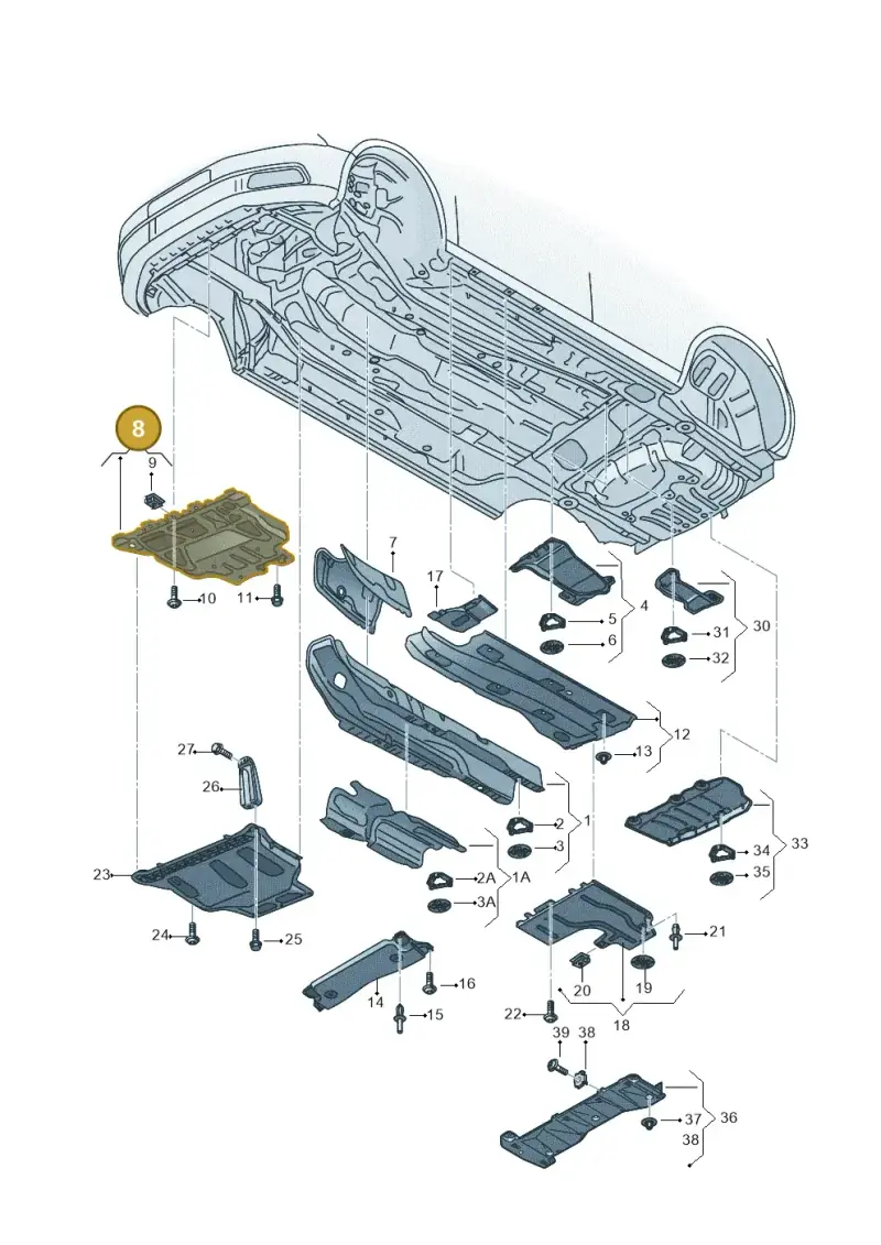 5Q0825235A — SEAT Leon ST Stylance (2016-2020) diagram 830825000, position 8