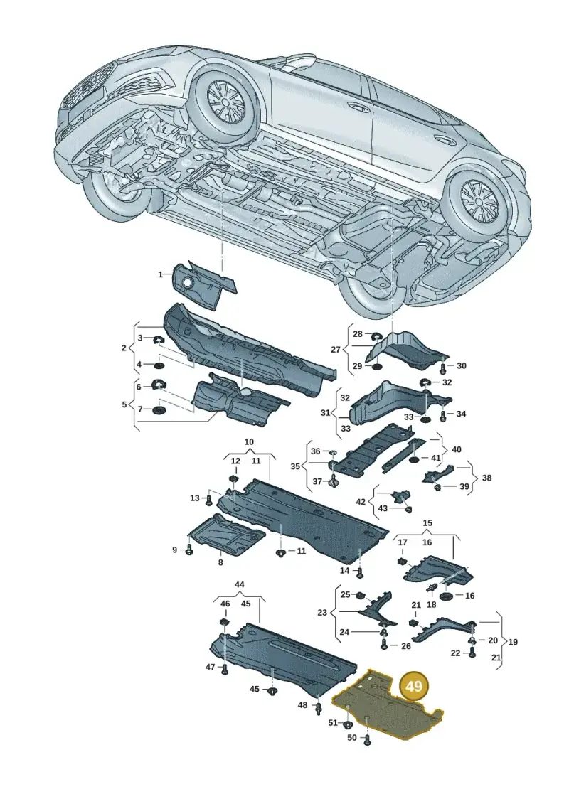 5Q0825505F — SEAT Leon style (2019-) diagram 5fn825010, position 49