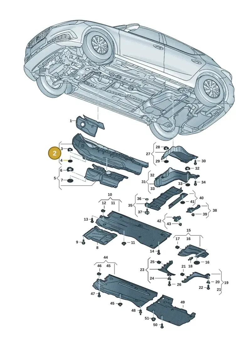 5Q0825661CA — SEAT Leon style (2019-) diagram 5fn825010, position 2