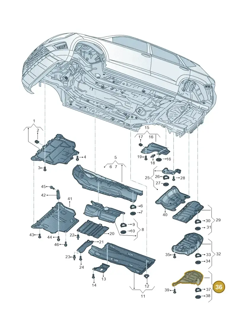 5Q0825701J — SEAT Ateca Style (2016-) diagram 893825000, position 36