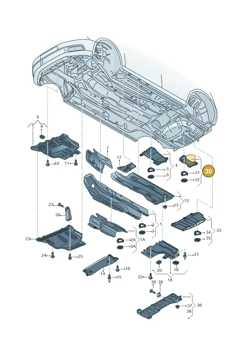 5Q0825721B — SEAT Leon ST Stylance (2016-2020) diagram 830825000, position 30
