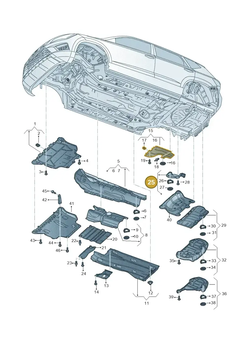 5Q0825721E — SEAT Ateca Style (2016-) diagram 893825000, position 25