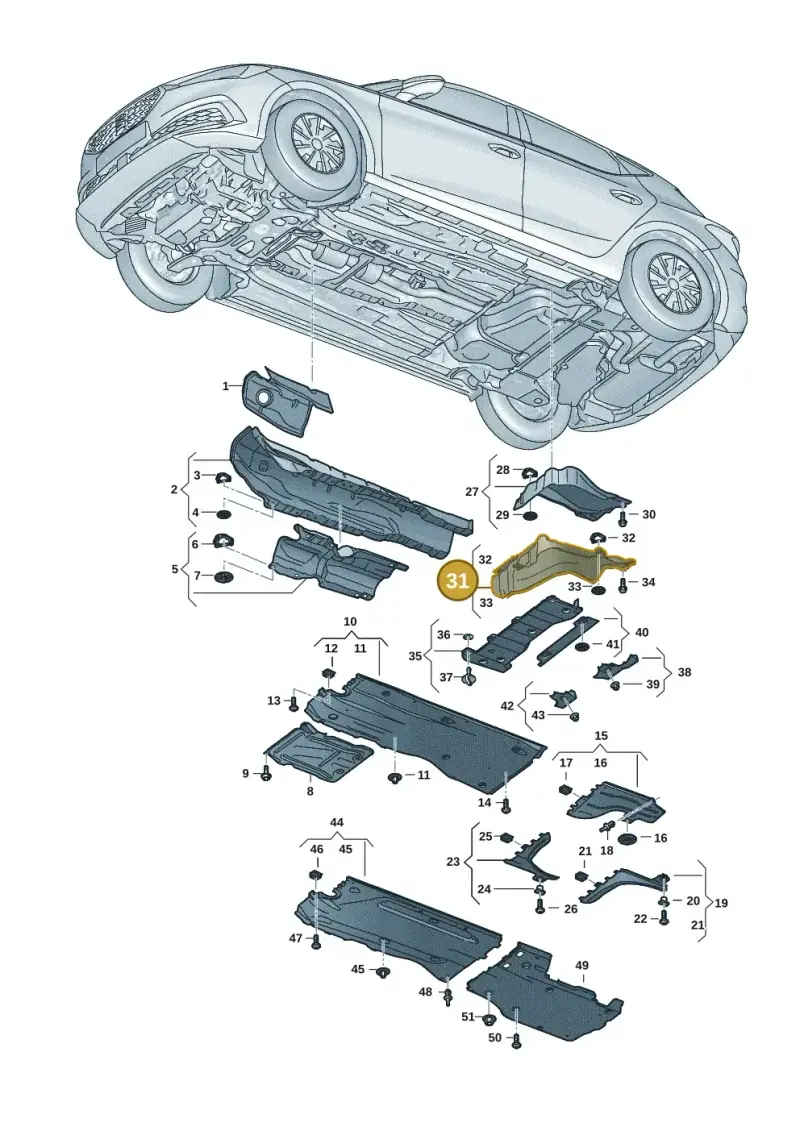 5Q0825735B — SEAT Leon style (2019-) diagram 5fn825010, position 31