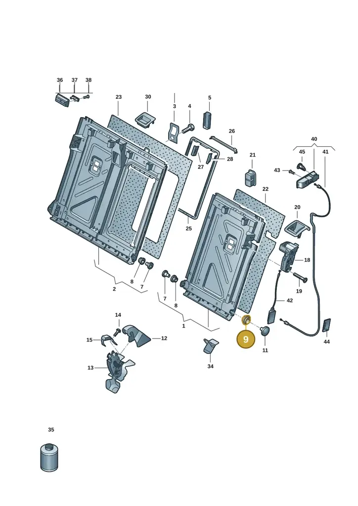 5Q0885678B9B9 — SEAT Formentor TSI CUPRA (2020-) diagram 5ff885070, position 9