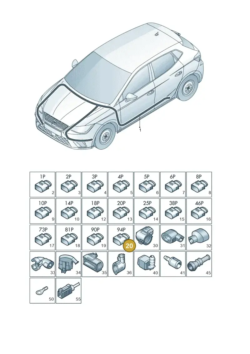 5Q0906385A — SEAT Arona FR (2017-) diagram 835971080, position 20