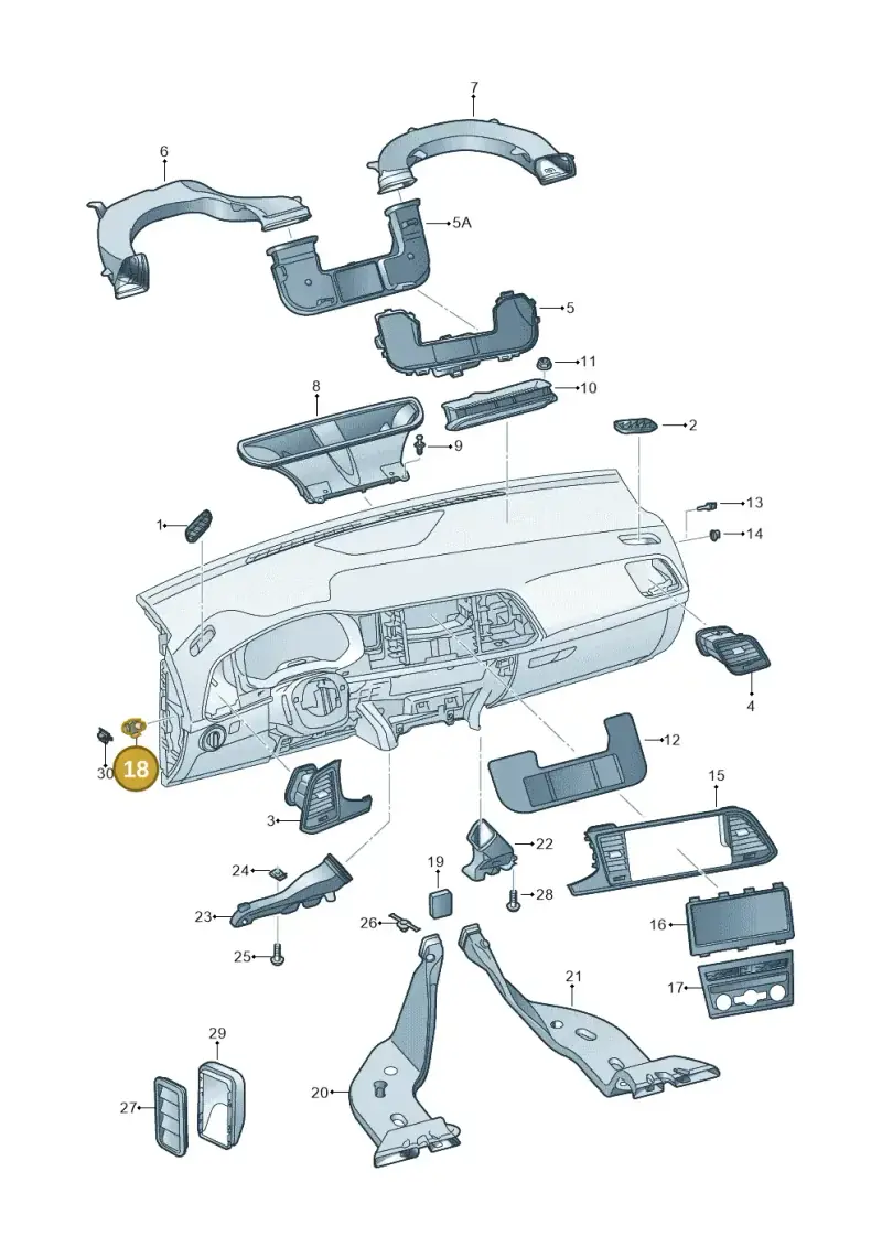 5Q0907643C — SEAT Ateca Style (2016-) diagram 893819300, position 18